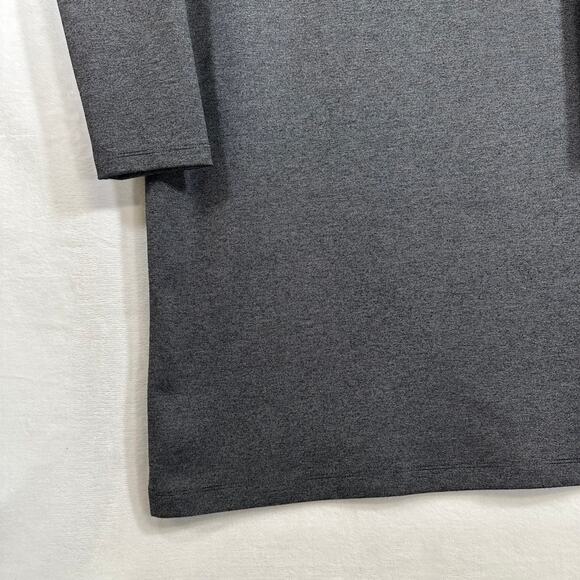 GAP Medium Dress Gray Boatneck Midi Long Sleeve Party Formal Neutral Stretchy - Picture 3 of 9